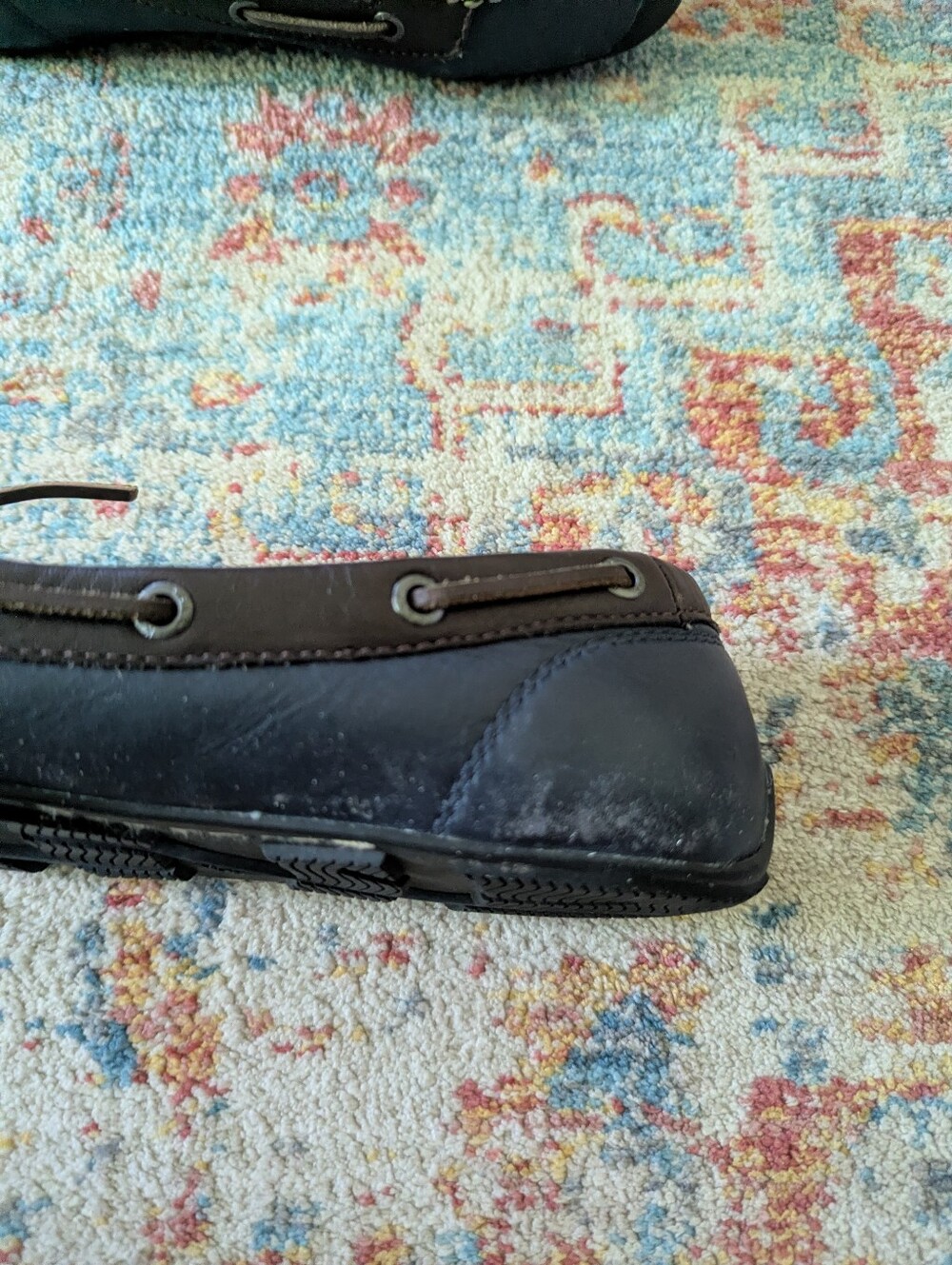 KEEN Catalina 1-Eye Boat Shoe Women's 8 Navy Leather Driving Moccasin Flats Blue - Picture 8 of 13